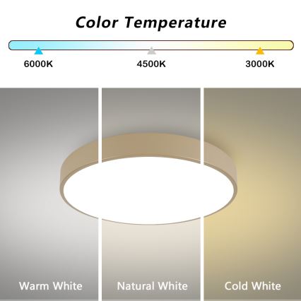 Brilagi - Plafonnier POOL LED 60W/230V 3000/4500/6000K Ø 60 cm beige