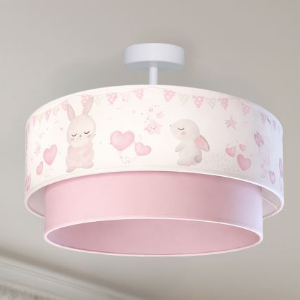 Brilagi-LED Plafonnier pour enfants BOBO 1xE27/60W/230V Ø 40 cm crème/rose/bleu roi