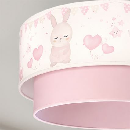 Brilagi-LED Plafonnier pour enfants BOBO 1xE27/60W/230V Ø 40 cm crème/rose/bleu roi