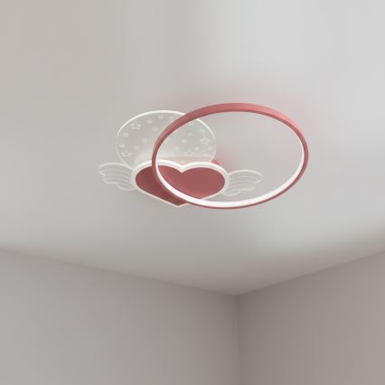 Brilagi - LED Plafonnier pour enfants LOVE LED/48W/230V 3000/4500/6000K rose