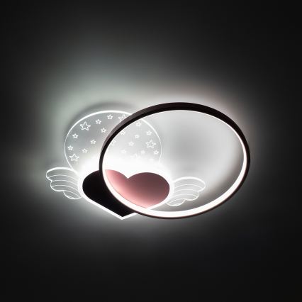 Brilagi - LED Plafonnier pour enfants LOVE LED/48W/230V 3000/4500/6000K rose