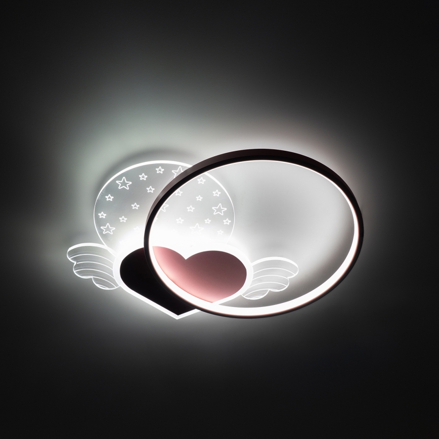 Brilagi - LED Plafonnier pour enfants LOVE LED/48W/230V 3000/4500/6000K rose