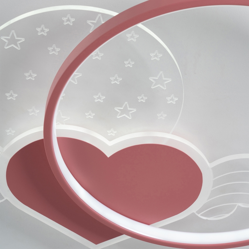Brilagi - LED Plafonnier pour enfants LOVE LED/48W/230V 3000/4500/6000K rose