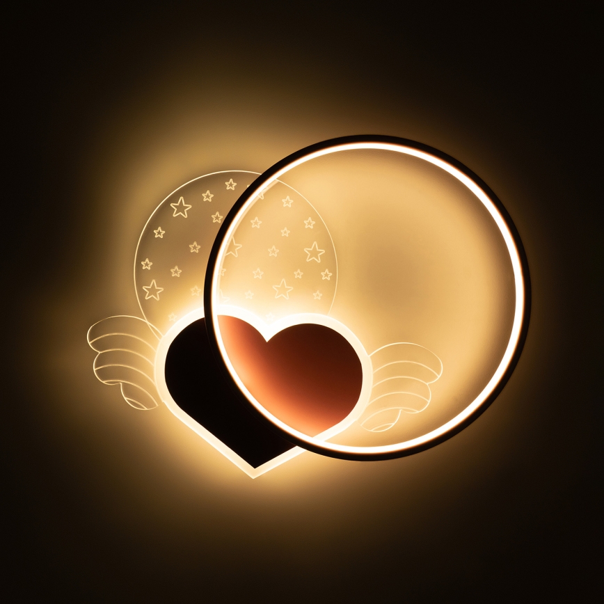 Brilagi - LED Plafonnier pour enfants LOVE LED/48W/230V 3000/4500/6000K rose