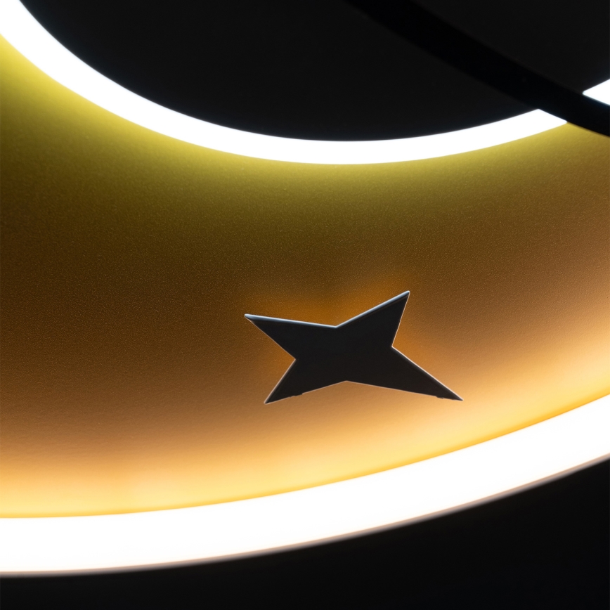 Brilagi - Plafonnier LED pour enfants STARSHIP LED/64W/230V 3000/4500/6000K jaune