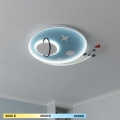 Brilagi -LED Plafonnier pour enfants STARSHIP LED/64W/230V 3000/4500K bleu