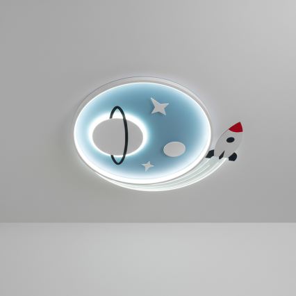 Brilagi -LED Plafonnier pour enfants STARSHIP LED/64W/230V 3000/4500K bleu