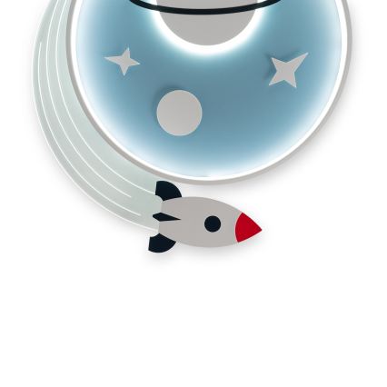 Brilagi -LED Plafonnier pour enfants STARSHIP LED/64W/230V 3000/4500K bleu