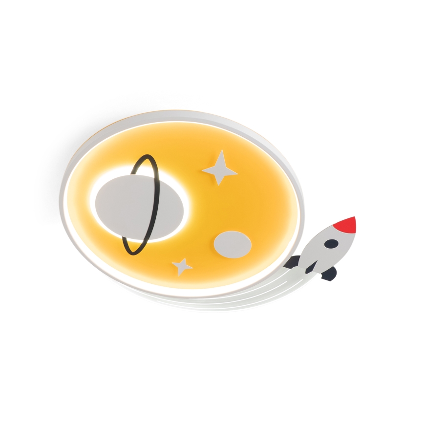 Brilagi -LED Plafonnier pour enfants STARSHIP LED/64W/230V 3000/4500K jaune