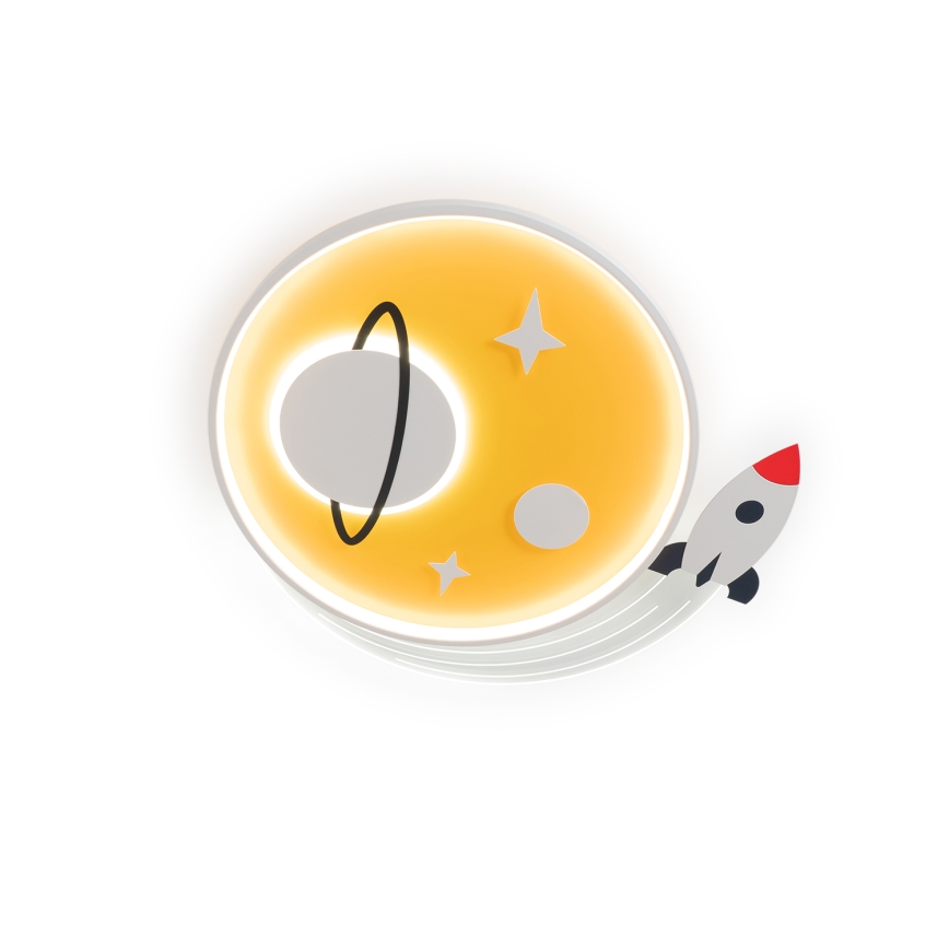 Brilagi -LED Plafonnier pour enfants STARSHIP LED/64W/230V 3000/4500K jaune
