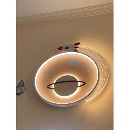 Brilagi -LED Plafonnier pour enfants STARSHIP LED/64W/230V 3000/4500K jaune