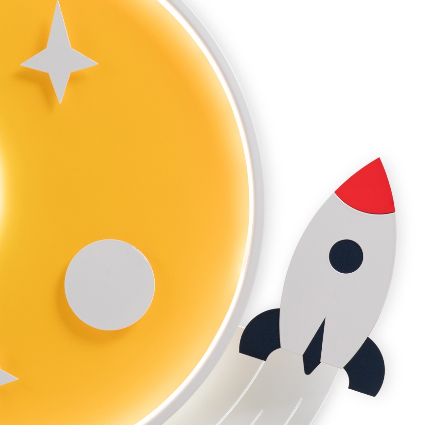 Brilagi -LED Plafonnier pour enfants STARSHIP LED/64W/230V 3000/4500K jaune