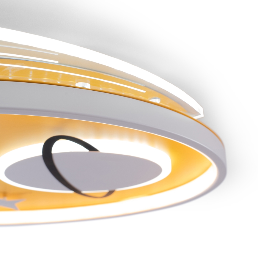 Brilagi -LED Plafonnier pour enfants STARSHIP LED/64W/230V 3000/4500K jaune