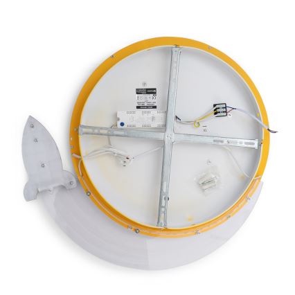 Brilagi -LED Plafonnier pour enfants STARSHIP LED/64W/230V 3000/4500K jaune