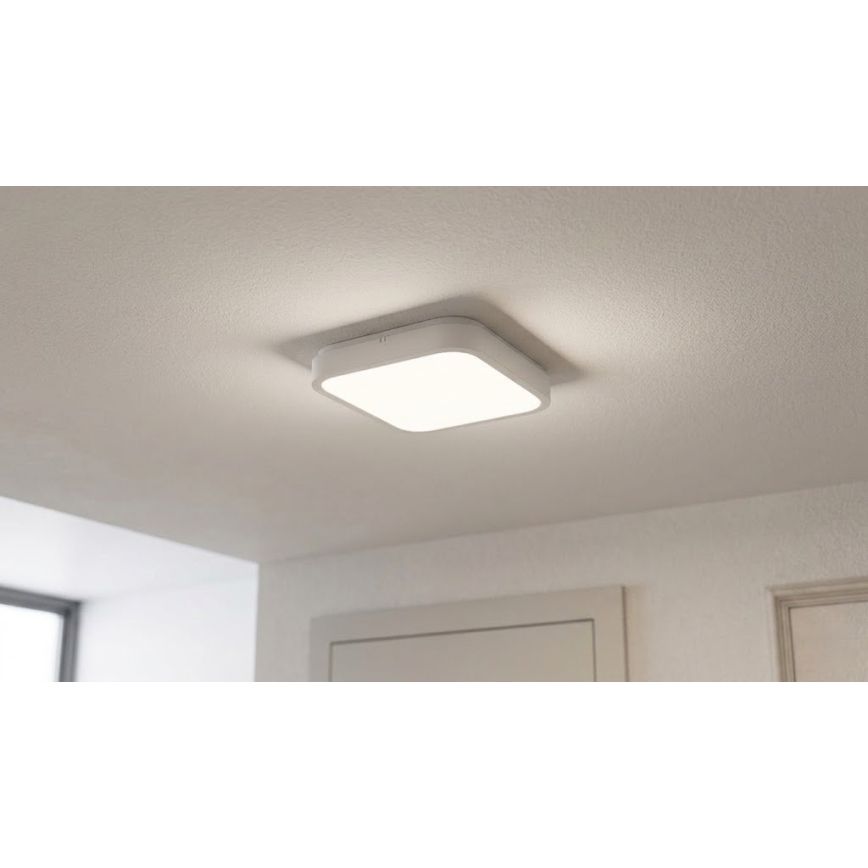 BRILAGI - plafonnier LED pour salle de bains avec capteur ZENNA LED/18W/230V 28,5x28,5 cm IP44 blanc + télécommande