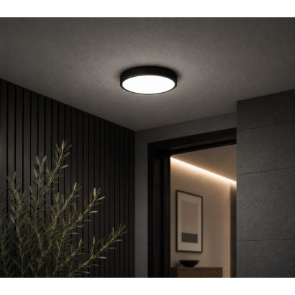 BRILAGI - Plafonnier LED pour salle de bains ZENNA LED/12W/230V Ø 25 cm IP44 noir