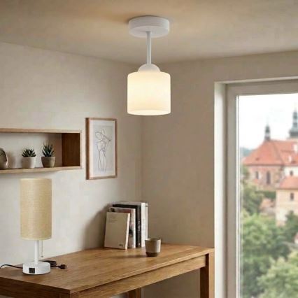 BRILAGI - LED Plafonnier RETRO GLASS 1xE27/60W/230V Ø 10 cm blanc