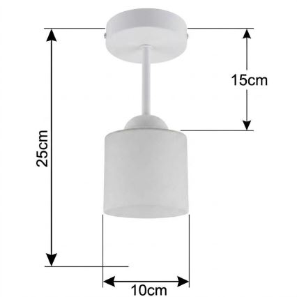 BRILAGI - LED Plafonnier RETRO GLASS 1xE27/60W/230V Ø 10 cm blanc