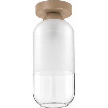 BRILAGI - LED Plafonnier RETRO GLASS 1xE27/60W/230V Ø 14 cm beige/blanc