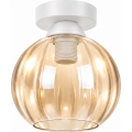 BRILAGI - LED Plafonnier RETRO GLASS 1xE27/60W/230V Ø 18 cm blanc / beige fumé