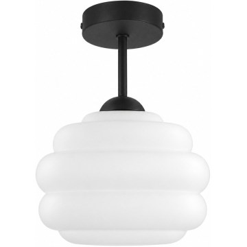 BRILAGI - LED Plafonnier RETRO GLASS 1xE27/60W/230V Ø 20 cm noir/blanc