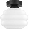 BRILAGI - LED plafonnier RETRO GLASS 1xE27/60W/230V Ø 20 cm noir/blanc