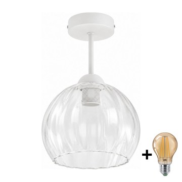 BRILAGI - LED Plafonnier RETRO GLASS 1xE27/60W/230V Ø 25 cm blanc/transparent