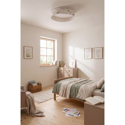 Brilagi - Plafonnier LED VELVET SIMPLE LED/24W/230V 3000K Ø 45 cm blanc/fleurs