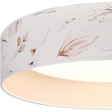 Brilagi - Plafonnier LED VELVET SIMPLE LED/24W/230V 3000K Ø 45 cm blanc/fleurs