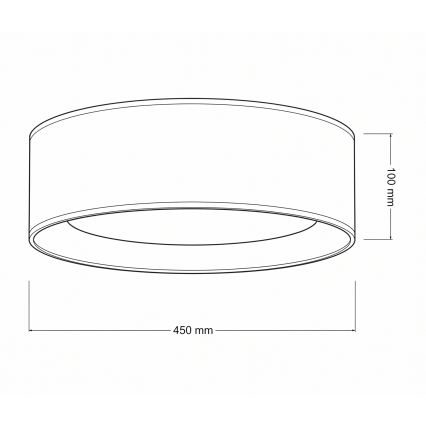 Brilagi - Plafonnier VELVET SIMPLE LED 24 W / 230 V / 4000 K Ø 45 cm bordeaux/doré