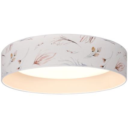 Brilagi - Plafonnier LED VELVET SIMPLE, 36 W, 230 V, 3000 K, Ø 55 cm, blanc à motif floral