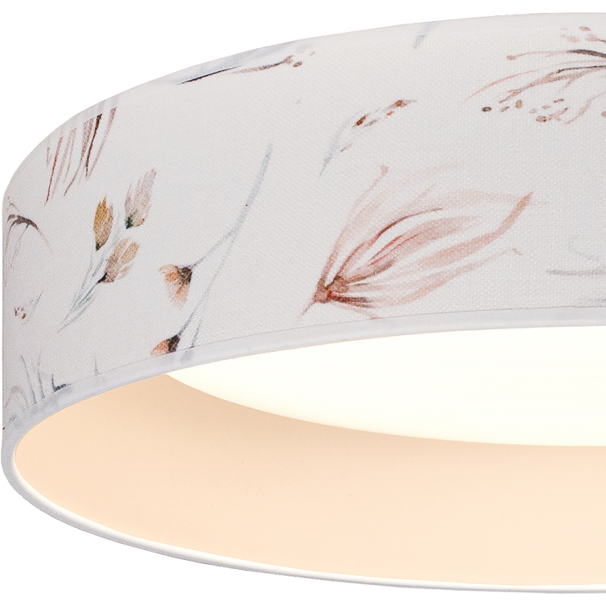 Brilagi - Plafonnier LED VELVET SIMPLE, 36 W, 230 V, 3000 K, Ø 55 cm, blanc à motif floral