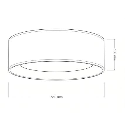 Brilagi - Plafonnier LED VELVET SIMPLE 36W/230V 3000K Ø 55 cm bleu/doré