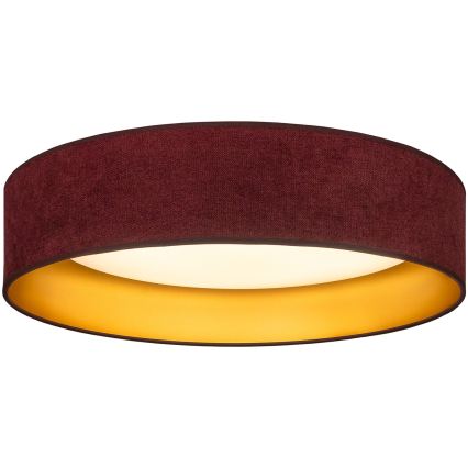 Brilagi - Plafonnier LED VELVET SIMPLE LED/36W/230V 3000K (blanc chaud) Ø 55 cm bordeaux/doré