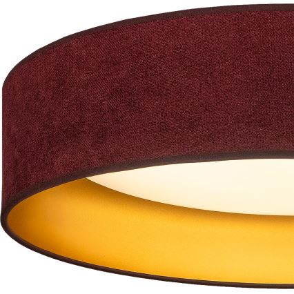 Brilagi - Plafonnier LED VELVET SIMPLE LED/36W/230V 3000K (blanc chaud) Ø 55 cm bordeaux/doré