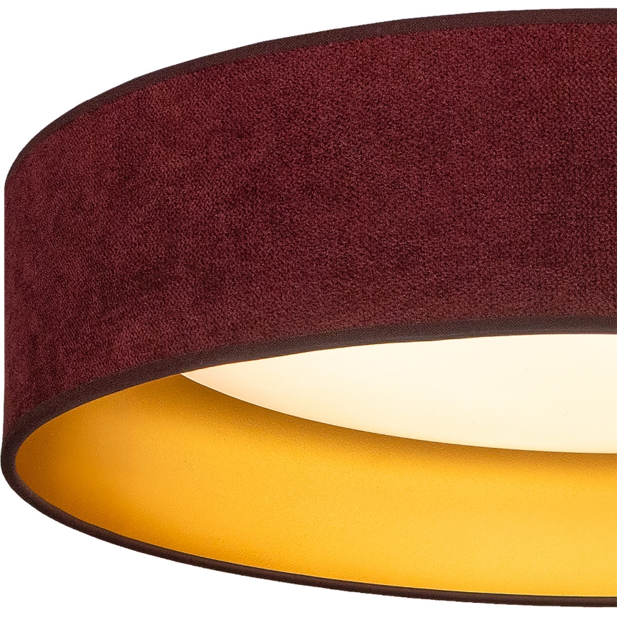 Brilagi - Plafonnier LED VELVET SIMPLE LED/36W/230V 3000K (blanc chaud) Ø 55 cm bordeaux/doré