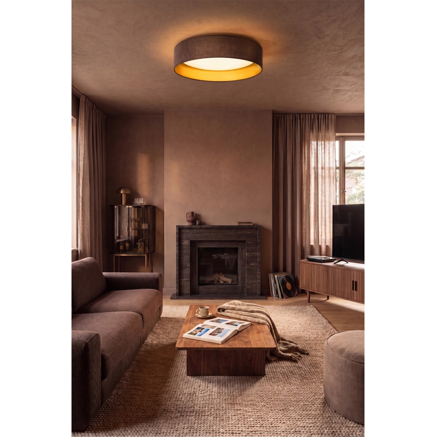 Brilagi - Plafonnier LED VELVET SIMPLE LED/36W/230V 3000K Ø 55 cm marron/doré