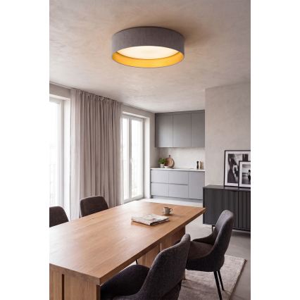 Brilagi - Plafonnier VELVET SIMPLE LED/36W/230V 3000K Ø 55 cm gris/doré