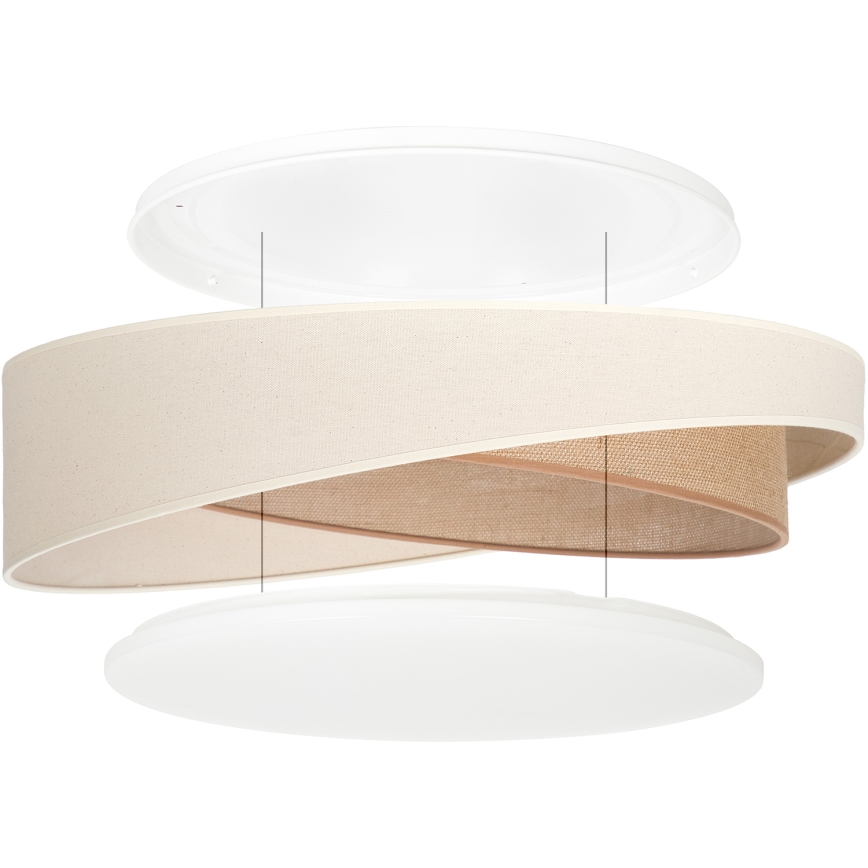 BRILAGI - Plafonnier LED VELVET TWIST LED/24W/230V 4000K Ø 55 cm crème/beige