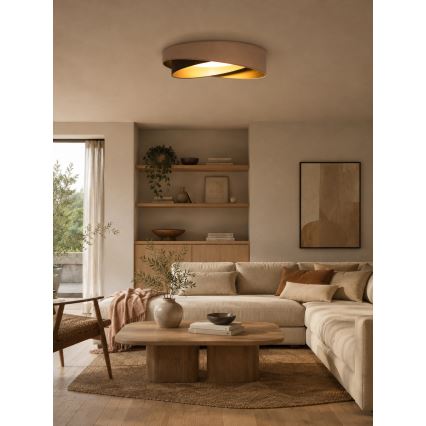 BRILAGI - Plafonnier LED VELVET TWIST LED/24W/230V 4000K Ø 55 cm beige/marron/doré