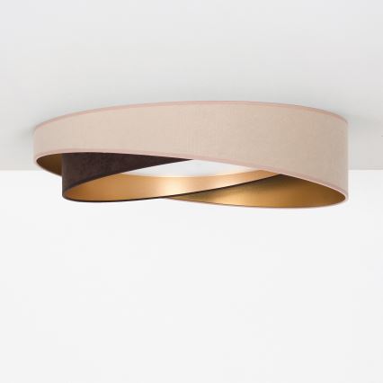 BRILAGI - Plafonnier LED VELVET TWIST LED/24W/230V 4000K Ø 55 cm beige/marron/doré