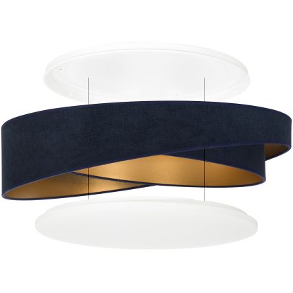 BRILAGI - Plafonnier LED VELVET TWIST LED/24W/230V 4000K Ø 55 cm bleu/doré