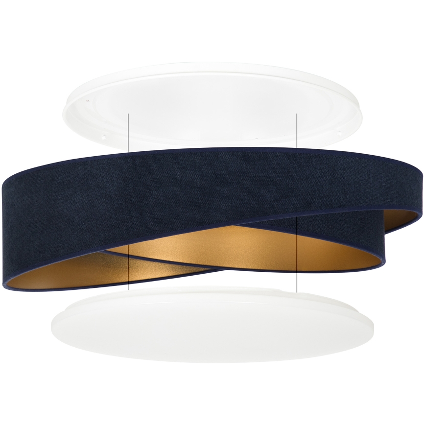 BRILAGI - Plafonnier LED VELVET TWIST LED/24W/230V 4000K Ø 55 cm bleu/doré