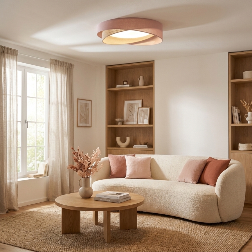 BRILAGI - Plafonnier LED VELVET TWIST LED/24W/230V 4000K Ø 55 cm rose/beige