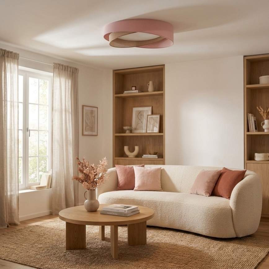 BRILAGI - Plafonnier LED VELVET TWIST LED/24W/230V 4000K Ø 55 cm rose/beige