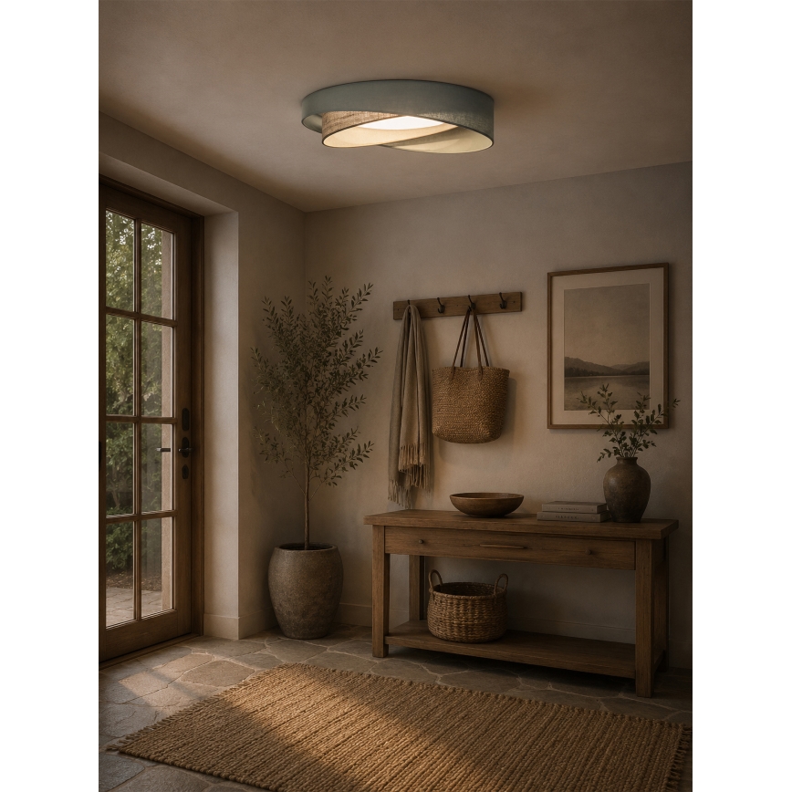 BRILAGI - Plafonnier LED VELVET TWIST LED/24W/230V 4000K Ø 55 cm vert/beige