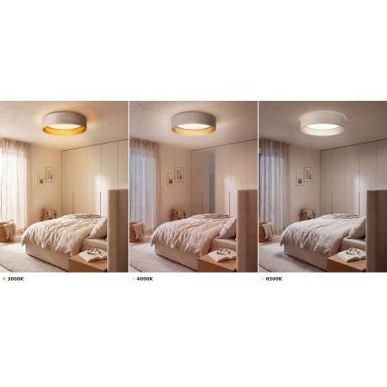 Brilagi - Plafonnier LED VELVET VARI LED/24W/230V 3000/4000/6500 K Ø 45 cm crème/doré