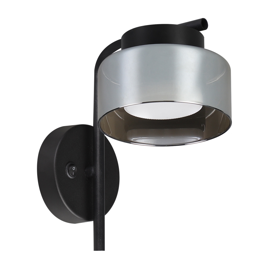 Brilagi - Applique murale dimmable LED RGB+CCT AURA LUX 1xGX53/14W/230V 2700-6500K Wi-Fi Tuya noir/fumé