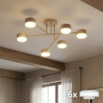 Brilagi - LED RGB+CCT Plafonnier en saillie dimmable MONO 6xGX53/14W/230V 2700-6500K Wi-Fi Tuya noir