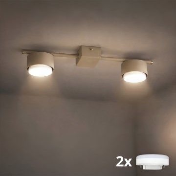 Brilagi - LED RGB+CCT Spot dimmable MONO 2xGX53/14W/230V 2700-6500K Wi-Fi Tuya beige